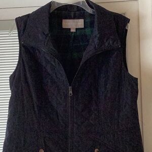Navy Blue Quilted Vest